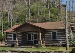 Park cabin constructed by CCC and promoted by Watoga State Park Foundation