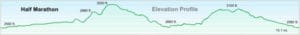 Elevation Profile, Half-Marathon Watoga Mountain Challenge