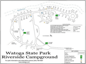 Riverside Campground Map Watoga State Park