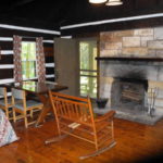 Interior of Watoga cabin built with Chestnut