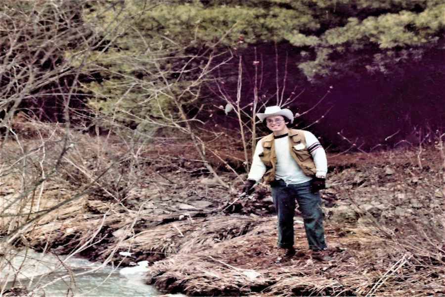 Ronnie Dean trout fishing at Laurel Run, Watoga State Park, circa 1980 | 📸: John Dean