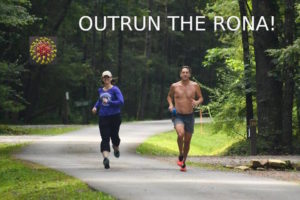 Runners Promoting OutRun The Rona Virtual 1/2 marathon and 5K